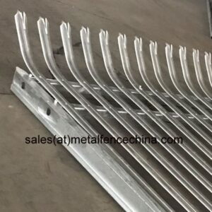 Curve top steel fence