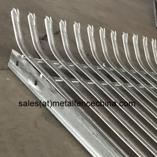 Curve top steel fence