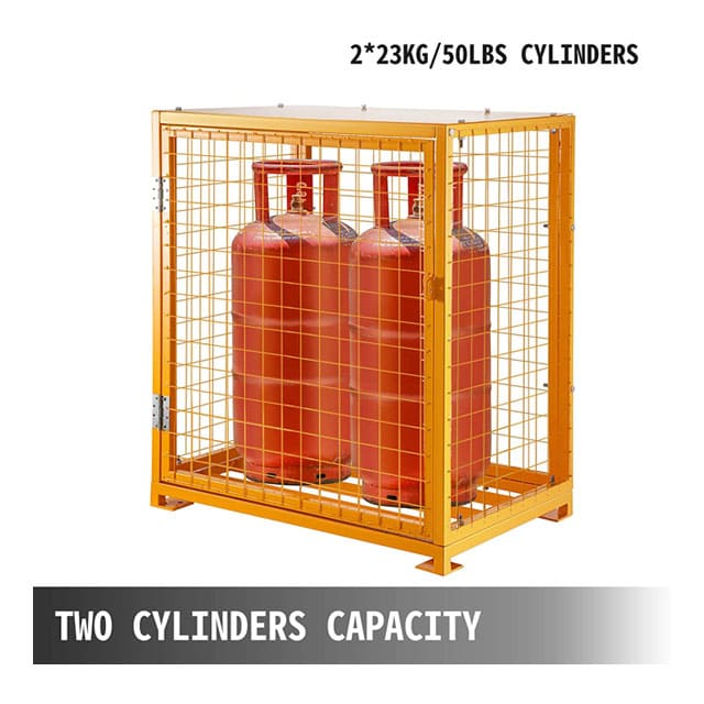 Gas Bottle in the Gas Cylinder Cage