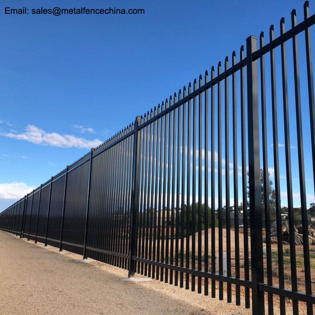 Metal Fence in the blue sky