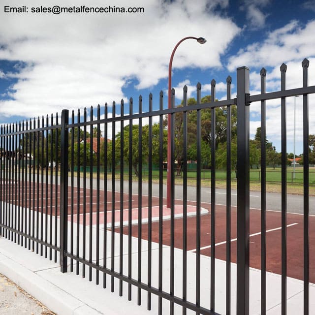 The Steel Fence Installed on the Basketball Court